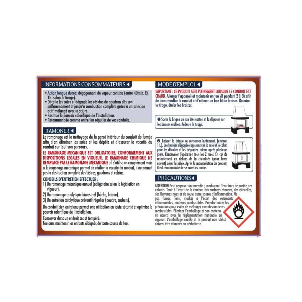 Brique de ramonage pour poêle & cheminée